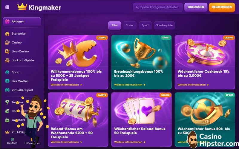 Kingmaker casino bonus - Unsere Erfahrungen mit Kingmaker Casino