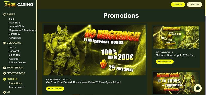 Explorez thor casino bonus